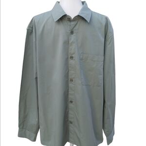 GAP New Men's Relaxed Twill Long Sleeve Shirt Sage Green size Large NWT